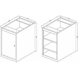 Dílenský stůl Profi + kontejner Z5 + skříňka D2 170x84x70